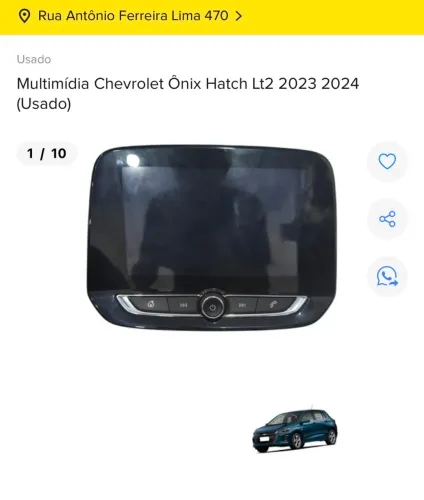 MULTIMÍDIA CHEVROLET ÔNIX LT2 2023 2024 