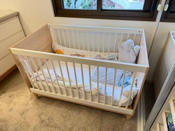BERÇO QUATER COZY 2 em 1 + COLCHÃO