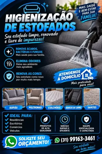 Higenização de estofados 