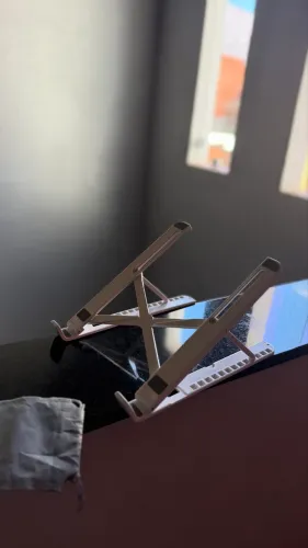 Suporte Para Notebook E Tablet Articulado Dobrável Portátil Branco