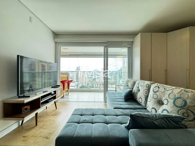 Studio em Santos (Ponta da Praia) com Vista Mar  49,10 m², 1 Dorm, Mobiliado