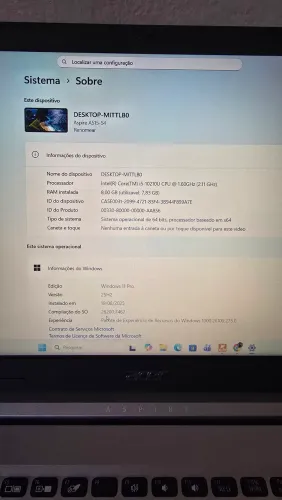 Notebook Acer Aspire 5 (A515-54)