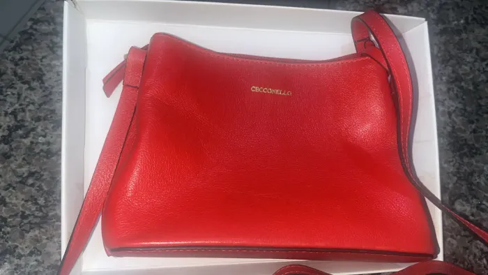 Bolsa Cecconello nova Vermelha couro 