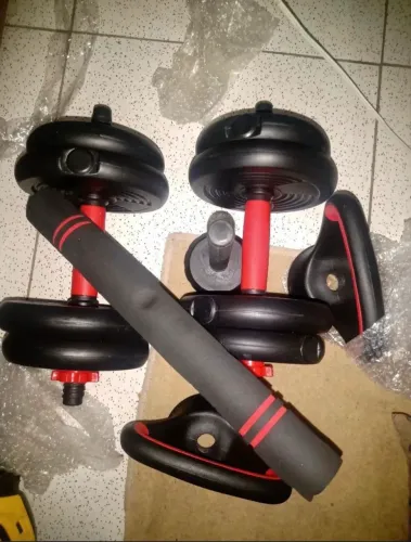 kit de halteres ajustáveis 4 em 1