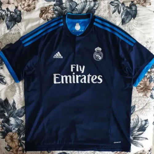 camisa original 2015 real madrid azul tamanho gg 2016