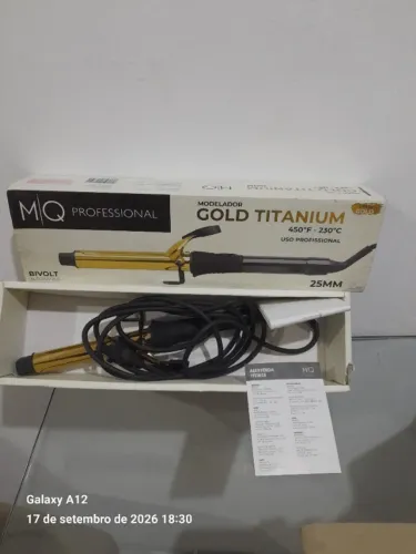 Modelador MQ proficional bivolt automático 25mm Gold Titanium