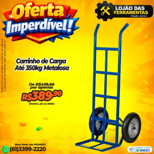 Carrinho de Carga Até 350kg Metalosa
