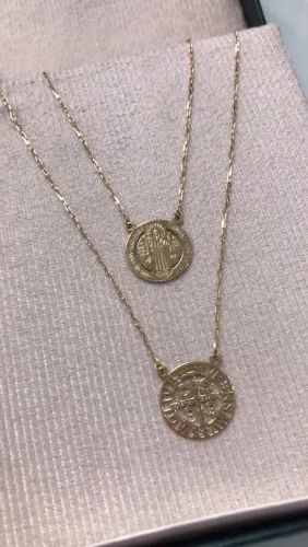 Escapulário em ouro 18k Novo