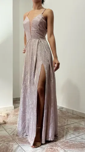 Vestido Rosa Brilhante