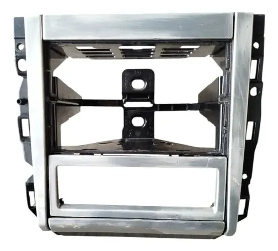 Moldura Painel Central Aço Escovado Vw Golf 2007 C Detalhe
