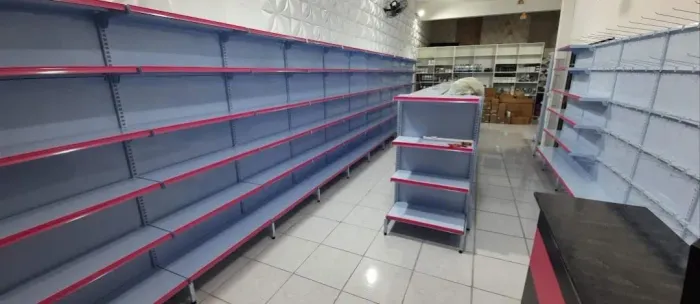 Gôndolas de Aço Branco para Comércio 
