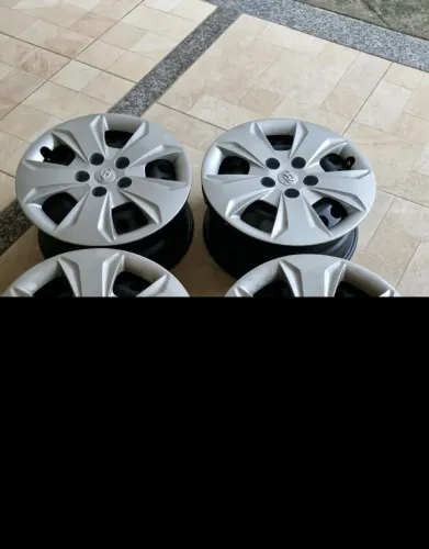 > 4 Rodas Aro 16 Creta Original com Calotas Hyundai 5x114.3 - Sem Pneus