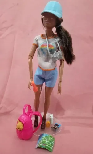 Barbie bem estar morena, linda perfeita para amadores de bonecas Barbie
