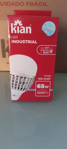 Lâmpada led 65w bivolt 6500k super branca e-27/40