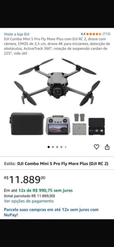 Drone Dji combo mini pro fly more plus