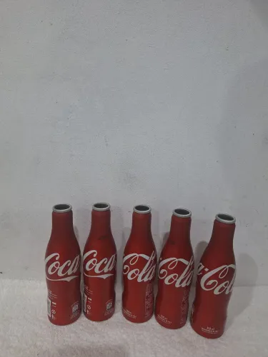 Lote de garrafas colecionáveis Coca cola em metal