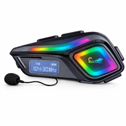 Fone Bluetooth para Capacete Eletro EL-1514 IP67 Música e Chamadas Sem Fio microfone rigid