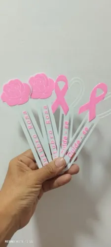 Marcador de páginas Outubro rosa