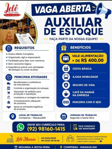 Auxiliar Estoquista