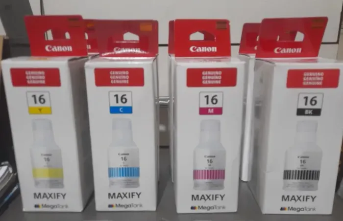 Kit Tinta Canon Gi-16 Gx6010 Maxify Gx7010 Preto/ciano/magenta/amarelo Ref 01062