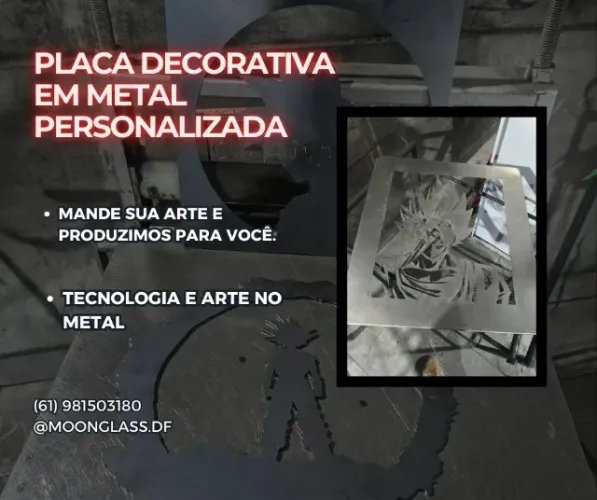 placa decorativa em metal personalizada - pronta entrega