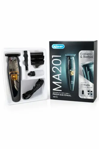 Máquina Cortar Cabelo Knup KPMA201 Sem Fio Bivolt Recarga USB