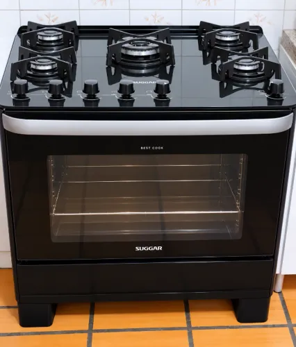 FOGÃO SUGGAR BEST COOK 5 BOCAS - MESA DE VIDRO