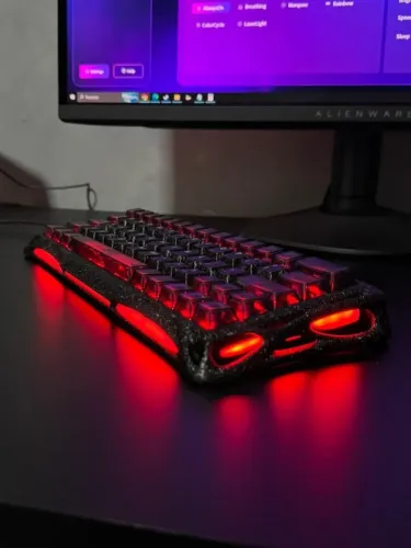 Teclado Gravastar V60 Pro Cyber Frost Black - Switch UFO - Superior ao Wooting