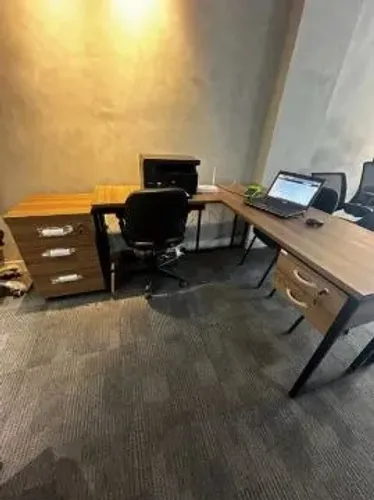 MESA DE ESCRITORIO EM L 1.50x1.50 LOJA IKONOFFICE