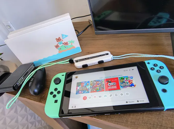 Nintendo Switch V2 Edição Animal Crossing Desbloqueado