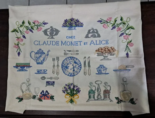 Tela de quadro em ponto cruz Claude Monet