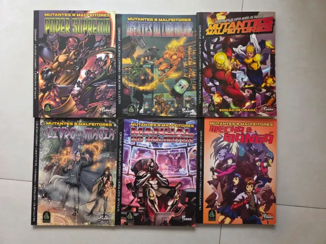 Lote 6 Livros RPG Mutantes e Malfeitores (Coleção Completa)