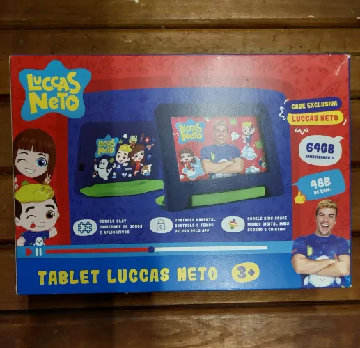 Tablet Luccas Neto Multi 64GB Memória 4GB RAM + Carregador