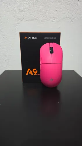 MOUSE GAMER SEM FIO ATK DRAGONFLY A9 PLUS ROSE<br>?PRODUTO NOVO!!