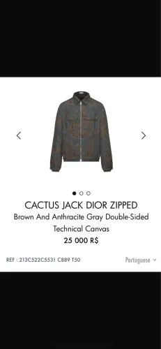 Jaqueta Dior Cactus Jack Zipped