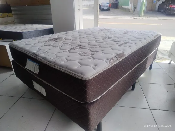CONJUNTO BASE BOX COM COLCHÃO CASAL
