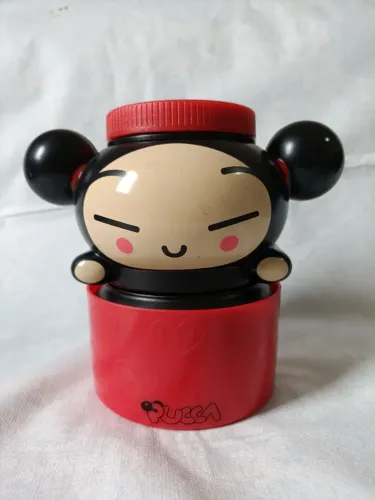 Pote sanfonado com tampa da Garoto Pucca páscoa 2011