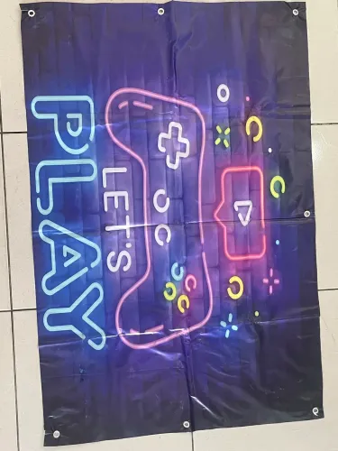 Painel de festa tema videogame