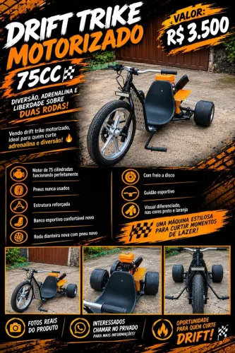 TRIKE DE DRIFT MOTORIZADO 75CC ?