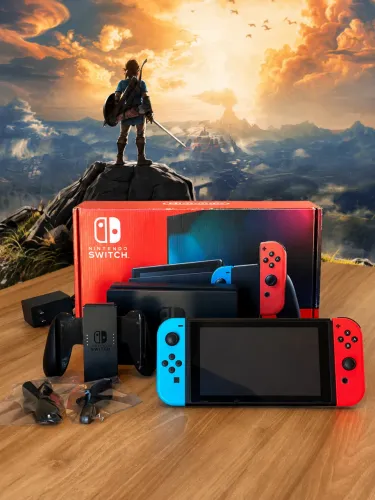 Nintendo switch DESBLOQUEADO lotado de jogos completo na caixa em estado de novo 