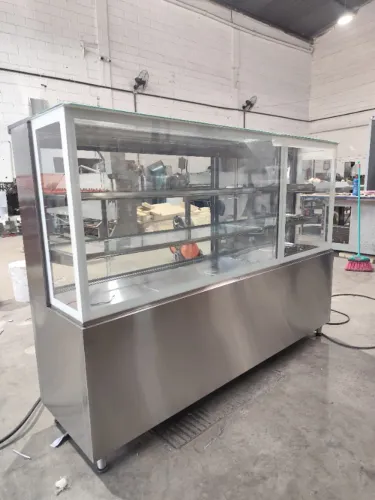 Vitrine ambiente inox 1200×600×1250 mm vitrine balcão