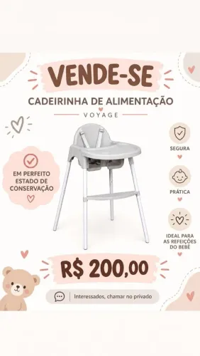Cadeirinha de alimentação de bebê 