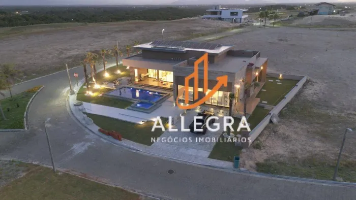 Casa Alto Padrão no Aquiraz Riviera | 4 Suítes | Rooftop e Piscina