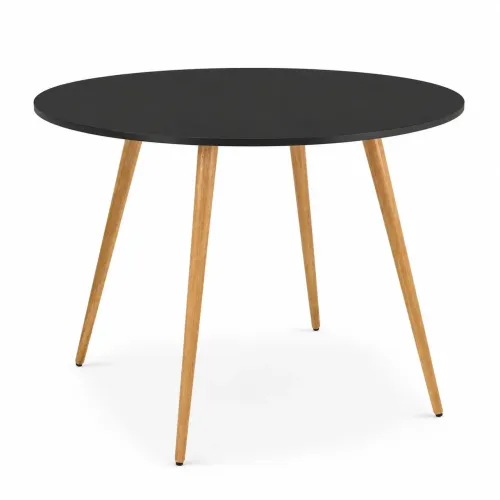 Mesa Eiffel Pé Palito Redonda Preta 100cm Seminova