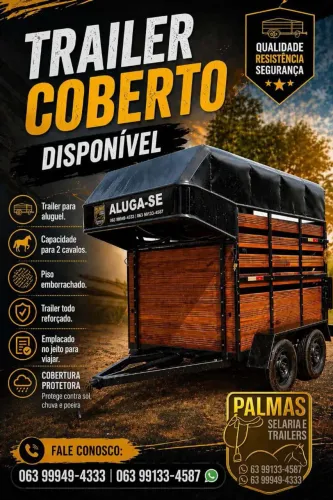 Aluga-se trailer para cavalo