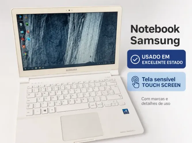 Notebook Samsung Touch Screen 13,3? - SSD 119GB - 4GB RAM - Usado em excelente estado