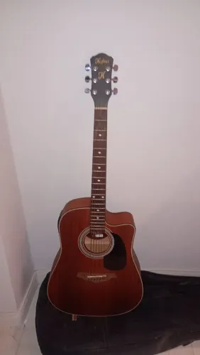 Violão Folk Eletroacústico Aço Hofma HMF-250 STNT Satin (Sapele / Mahogany)