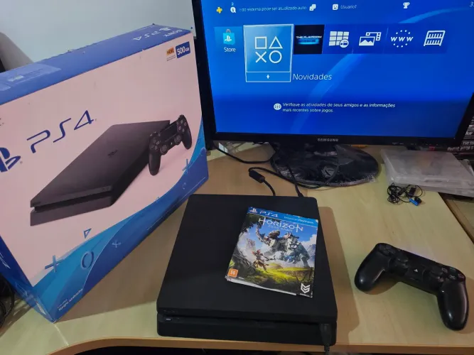Playstation 4 Slim Na caixa