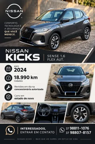 Nissan Kicks Sense 1.6 16V Flex AUT 2024