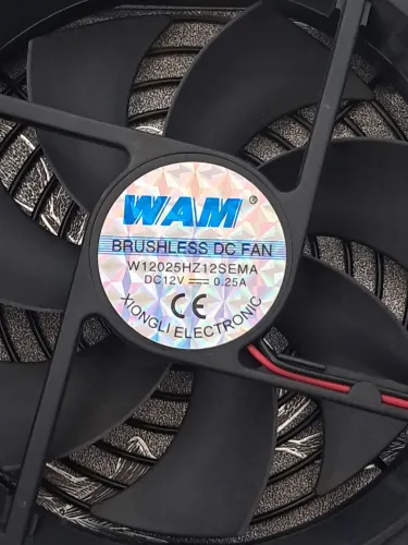 Fan 120x120x25 mm 12 Volts 0.25A conector dois pinos